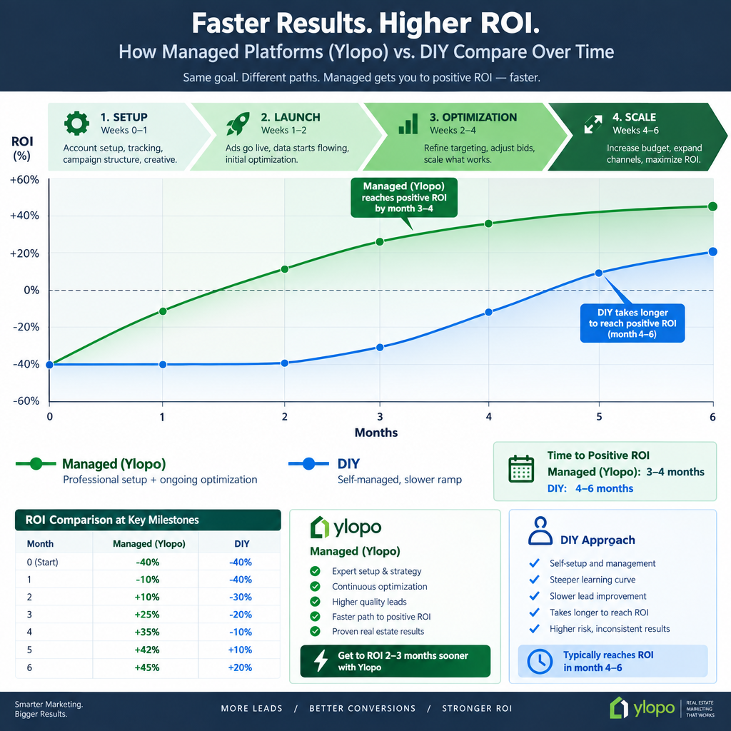 Implementation timeline showing ROI curves