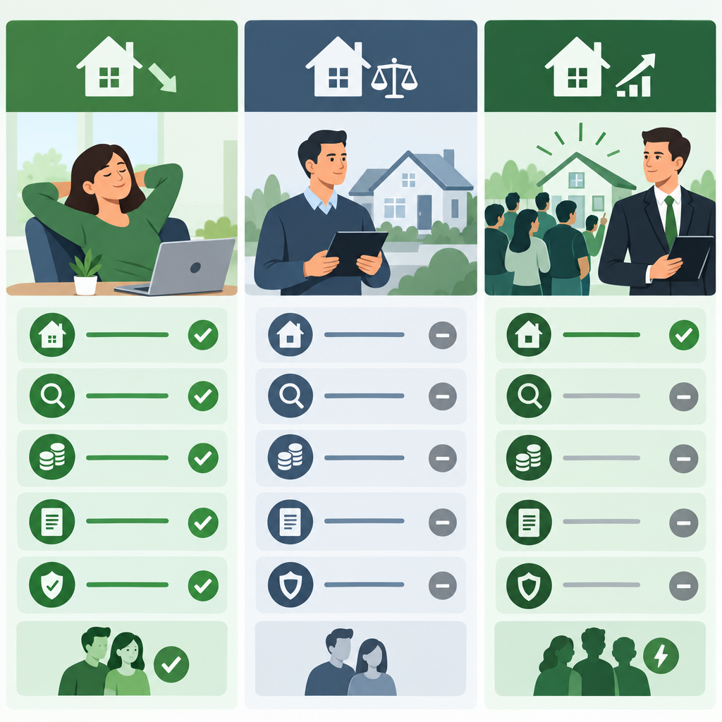 Comparison of contingency strategy across buyer's, neutral, and seller's markets